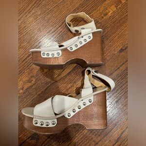 Rag & Bone Hester Platform Sandals, Ivory, Size 37.5